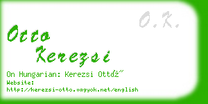 otto kerezsi business card